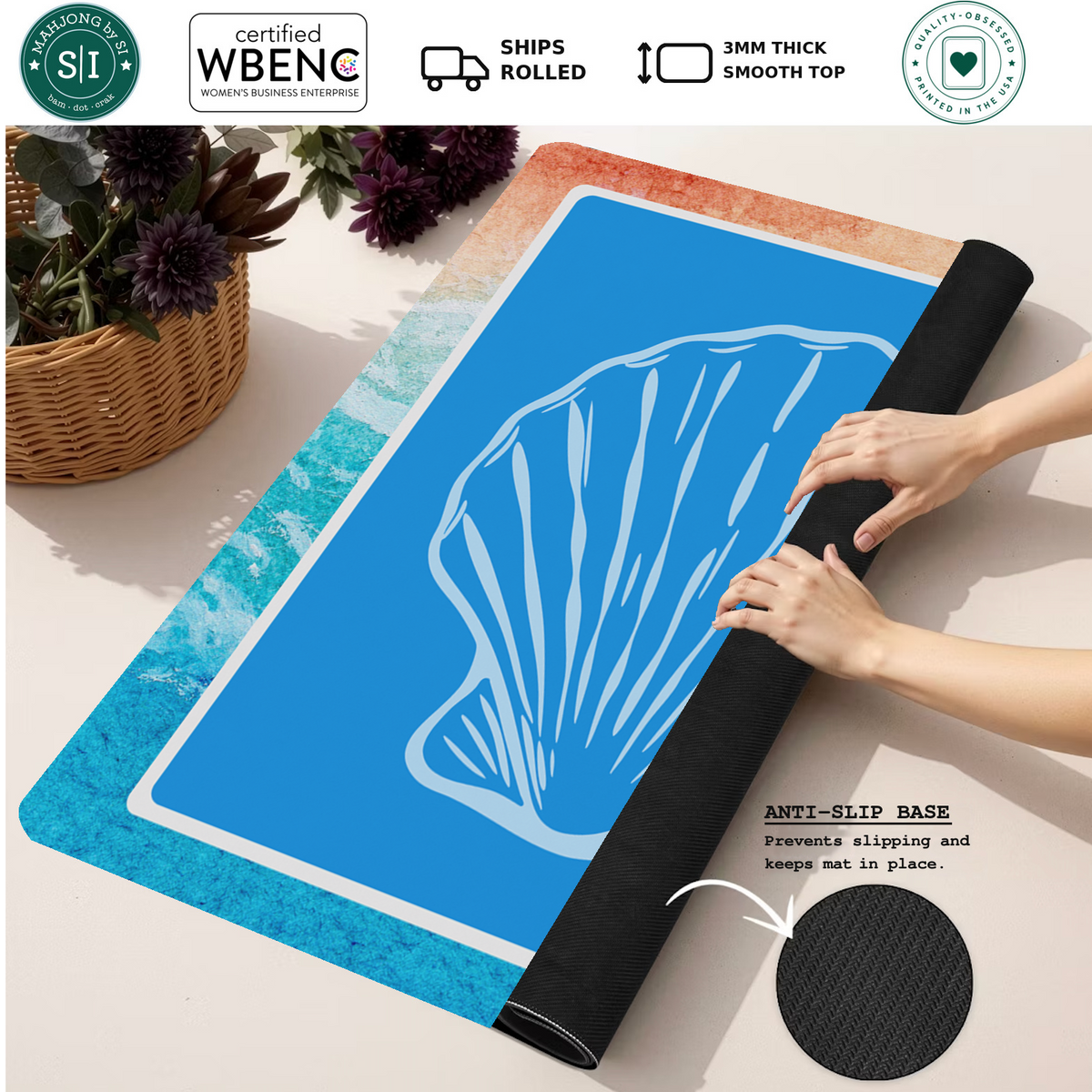 Five Point Plan mahjong mat — Rolled Mat Feature Image
