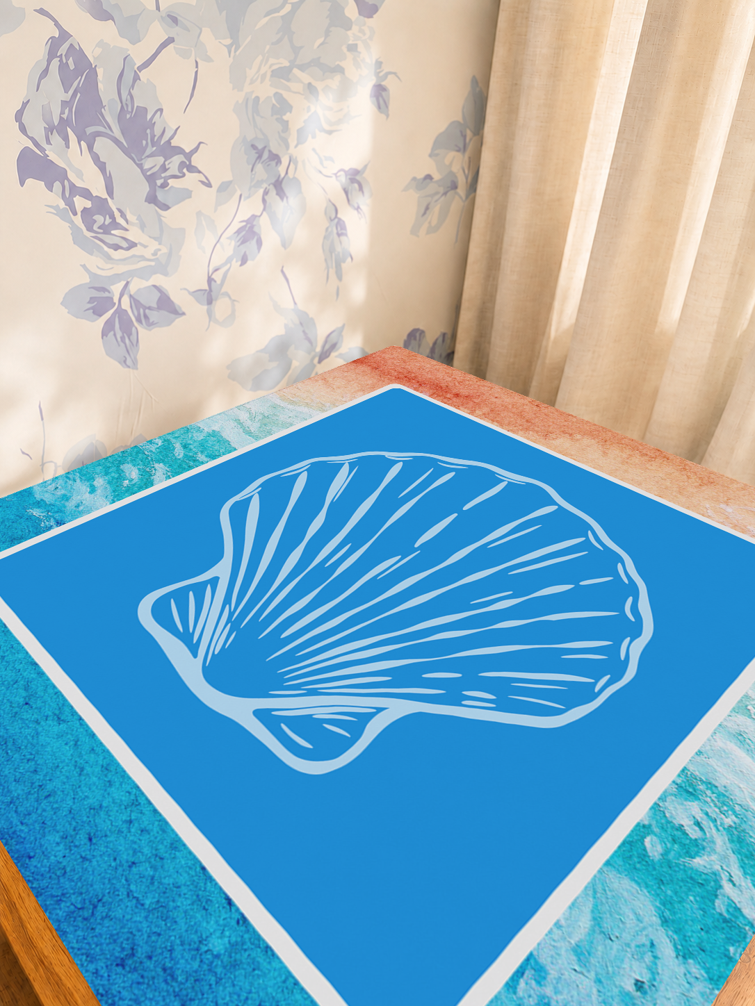 Five Point Plan mahjong mat — Sunlit Detail