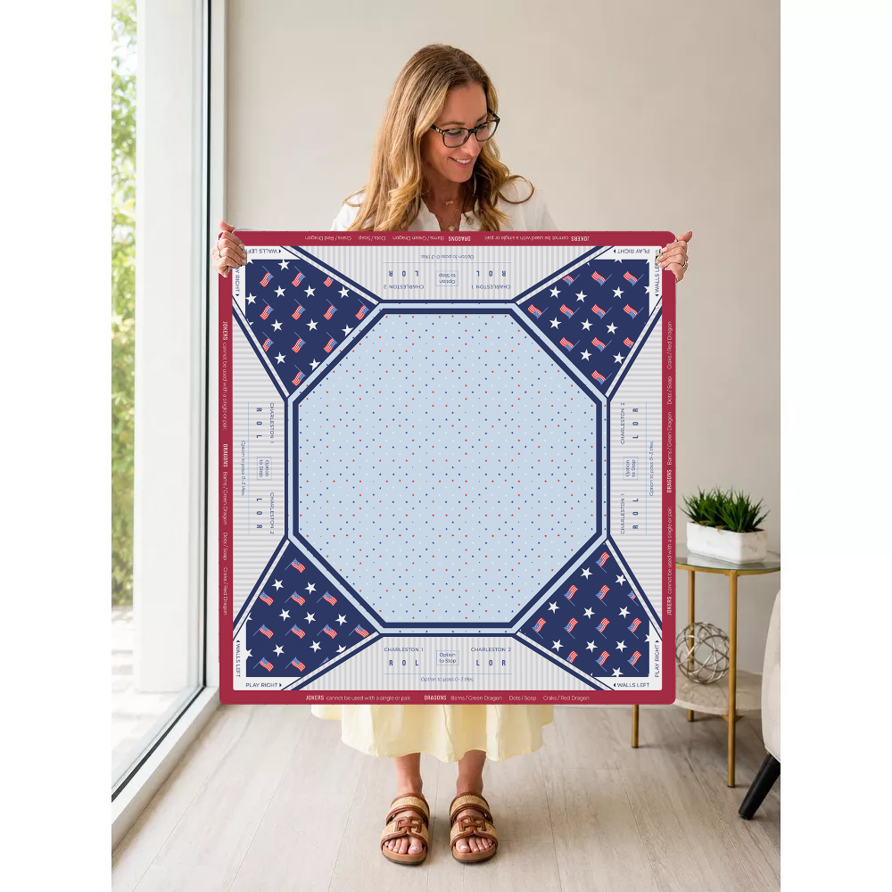 Flag Day Flair mahjong mat — Held Mat Portrait