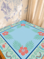 Flamingo Fandango mahjong mat — Sunlit Detail