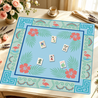 Flamingo Fandango mahjong mat — Styled Tile Table