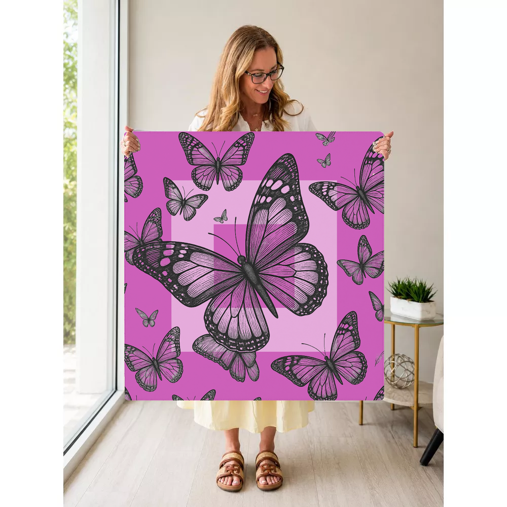 Flight Club | Purple mahjong mat — Held Mat Portrait