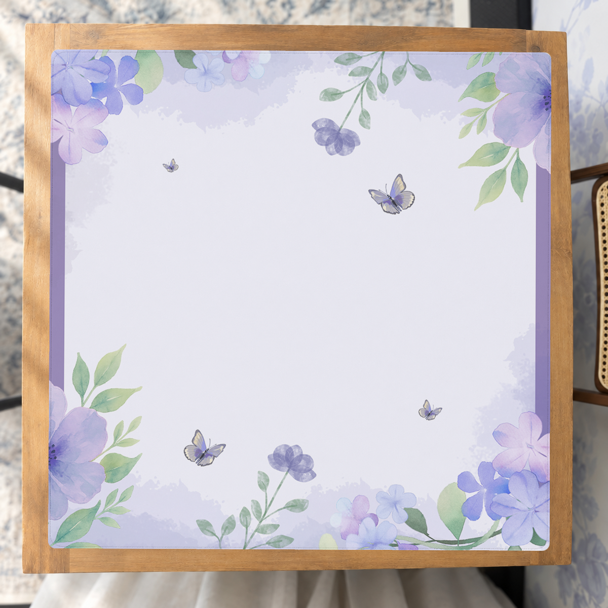 Flights Of Floral  | Purple mahjong mat — Studio Overhead