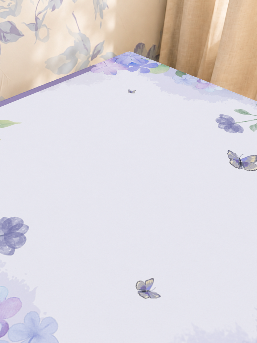 Flights Of Floral  | Purple mahjong mat — Sunlit Close-up