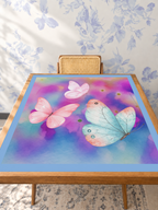 Flutter Weather| Blue mahjong mat — Studio Table Angle
