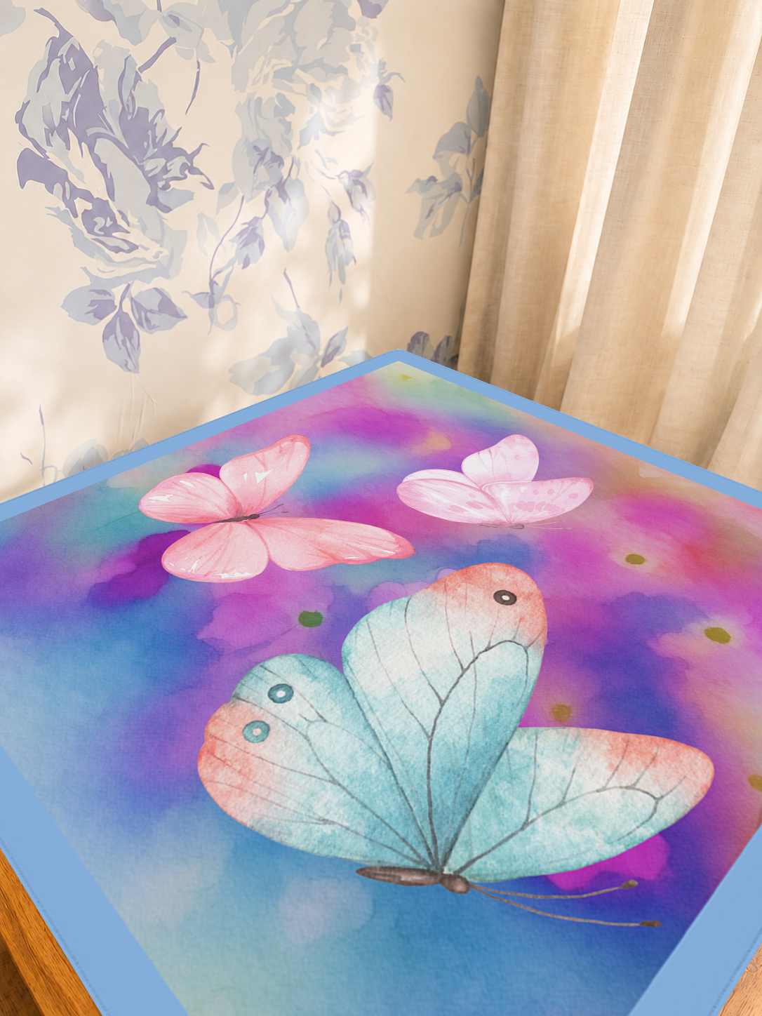 Flutter Weather| Blue mahjong mat — Sunlit Detail