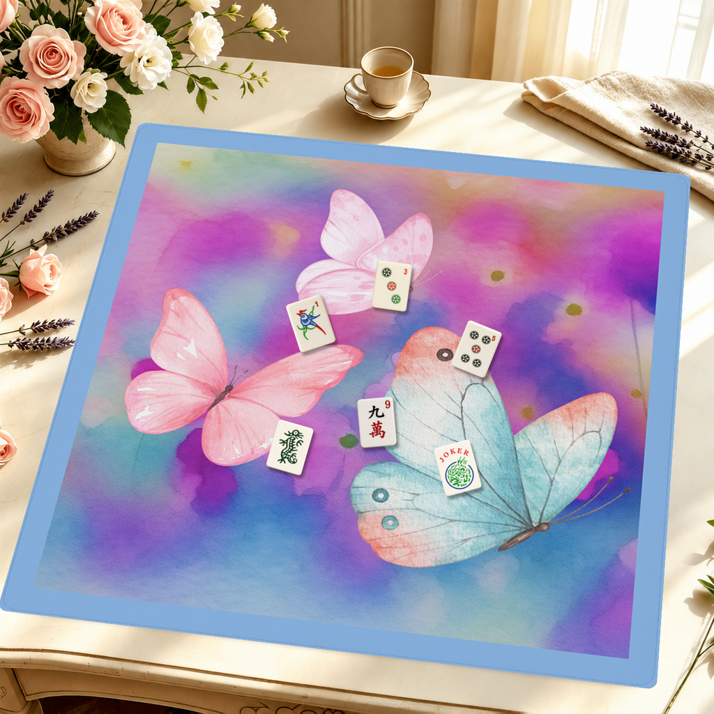 Flutter Weather| Blue mahjong mat — Styled Tile Table