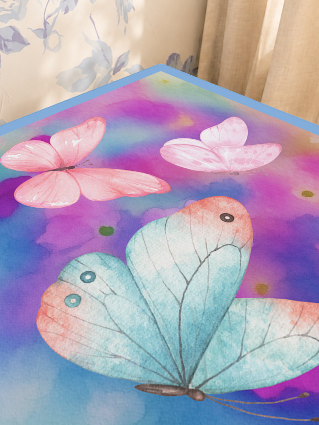 Flutter Weather| Blue mahjong mat — Sunlit Close-up
