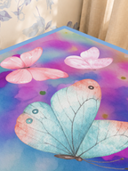 Flutter Weather| Blue mahjong mat — Sunlit Close-up