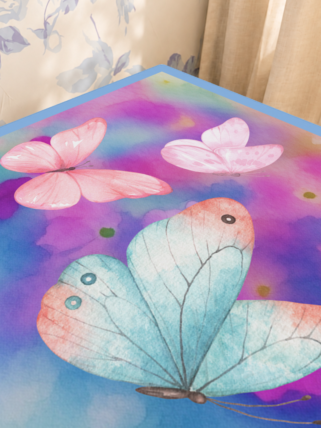 Flutter Weather| Blue mahjong mat — Sunlit Close-up