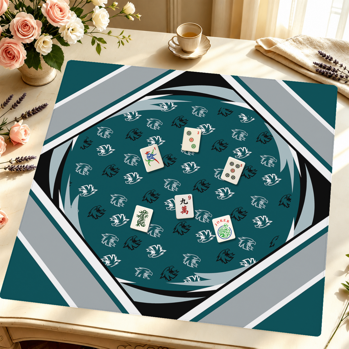 Fly Eagles Fly mahjong mat — Styled Tile Table