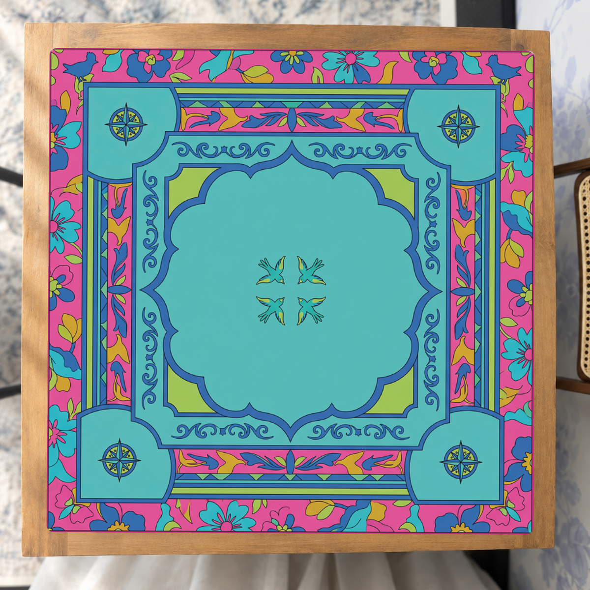 Fly Me to the Bloom mahjong mat — Studio Overhead