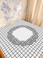 Frame of Reference mahjong mat — Sunlit Detail