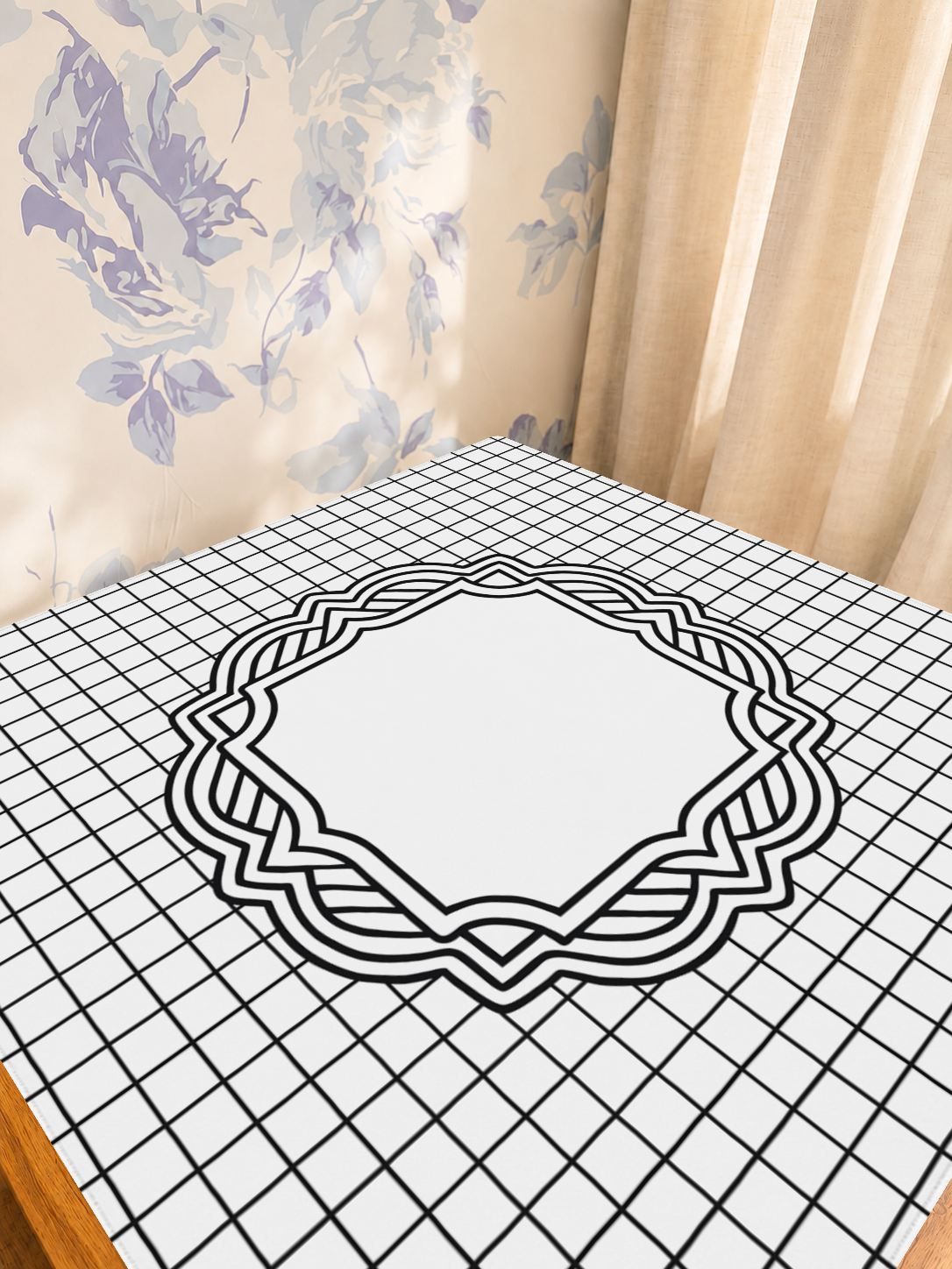 Frame of Reference mahjong mat — Sunlit Detail