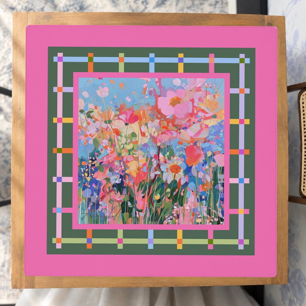 Friends & Florals mahjong mat — Studio Overhead