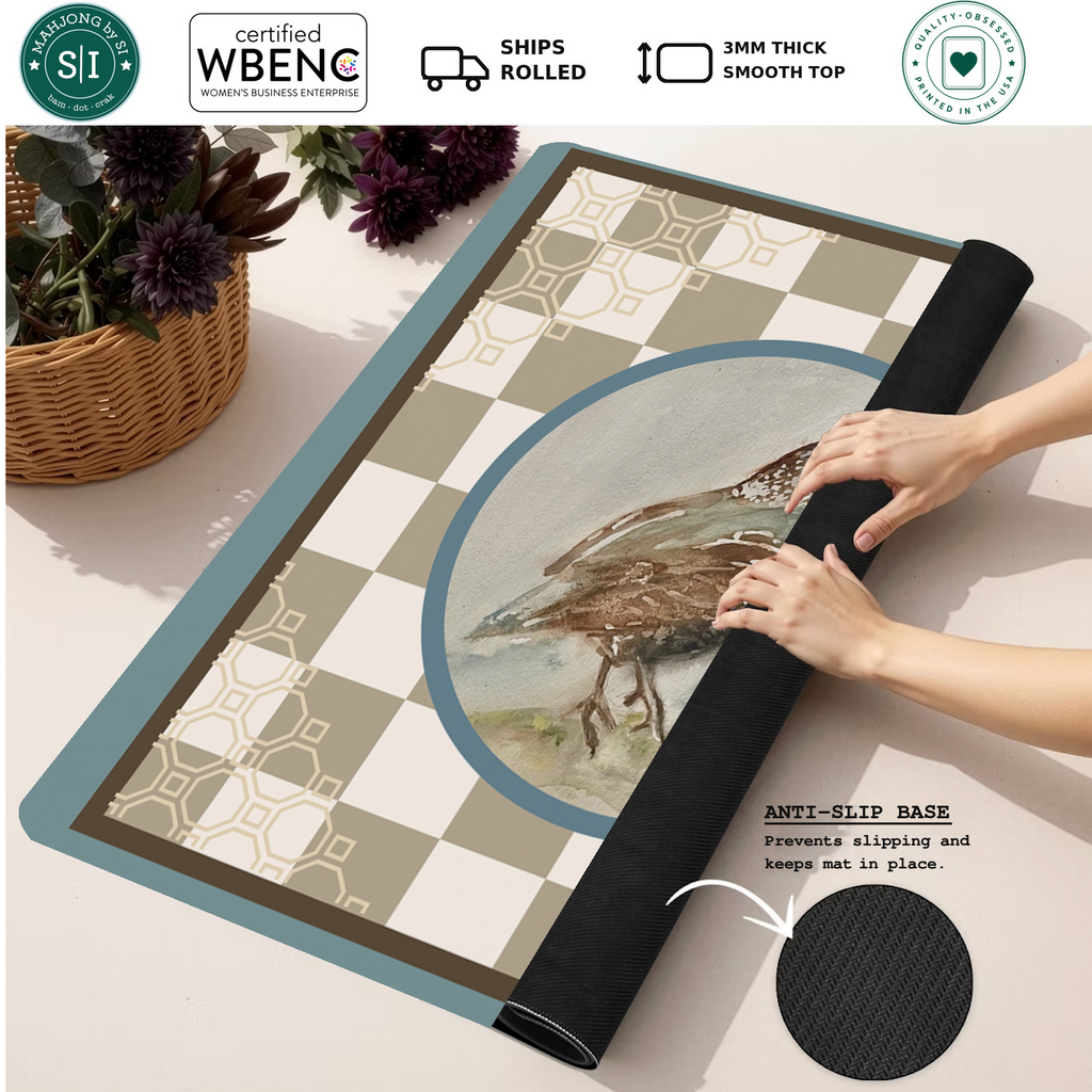 Gambel Your Luck mahjong mat — Rolled Mat Feature Image