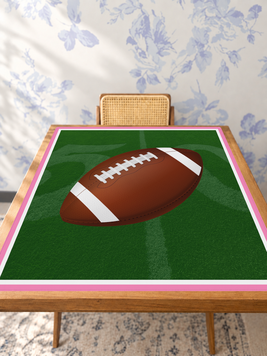 Game Day Glam mahjong mat — Studio Table Angle