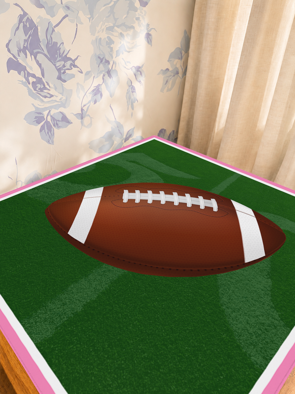 Game Day Glam mahjong mat — Sunlit Detail