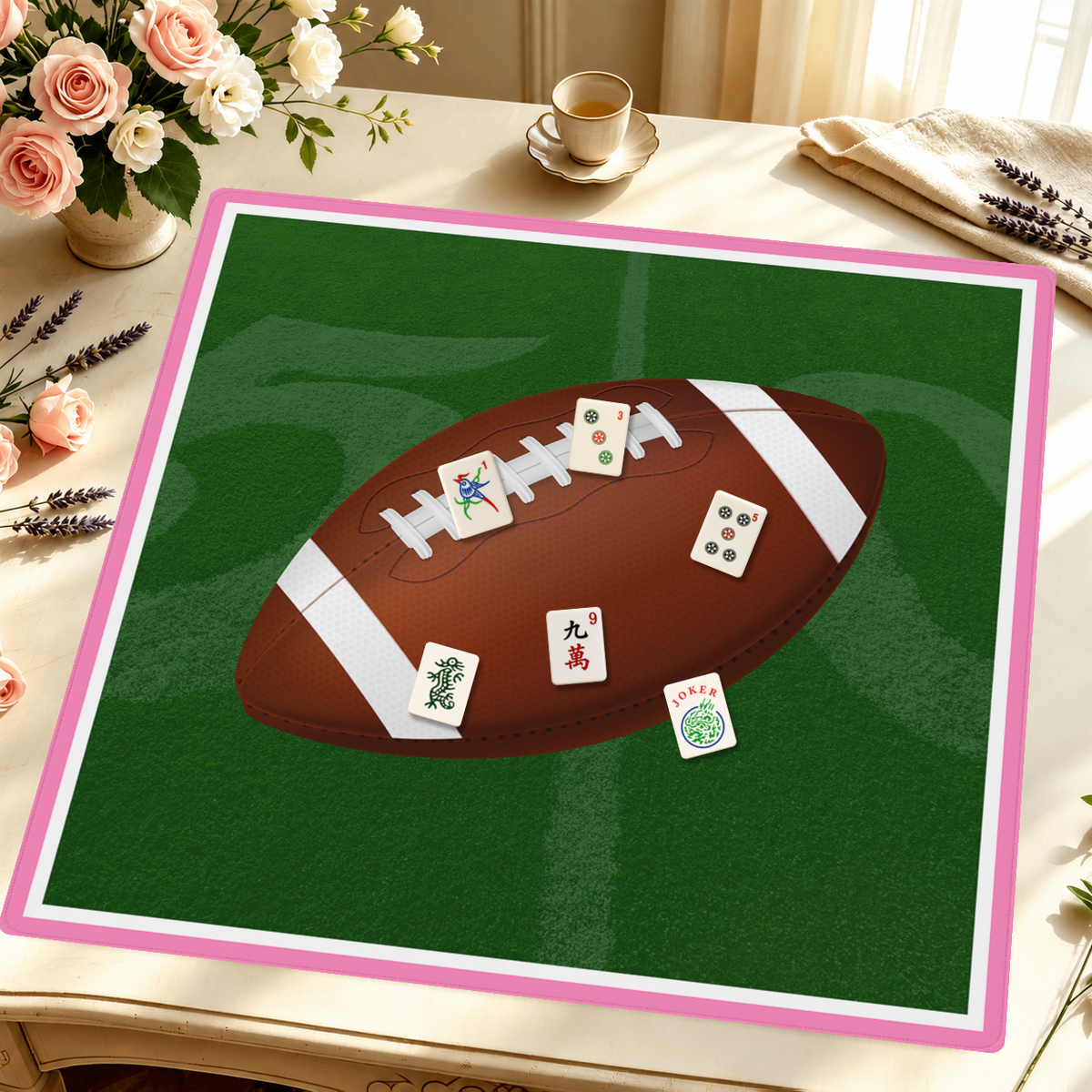 Game Day Glam mahjong mat — Styled Tile Table