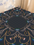 Garden at Midnight mahjong mat — Sunlit Close-up