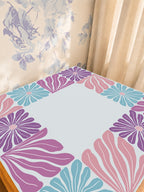 Mahjong by SI™ Garden Grid | Pink Mahjong Mat — Sunlit Detail [studio-detail-square]