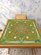 Garden Reverie mahjong mat — Studio Table Angle