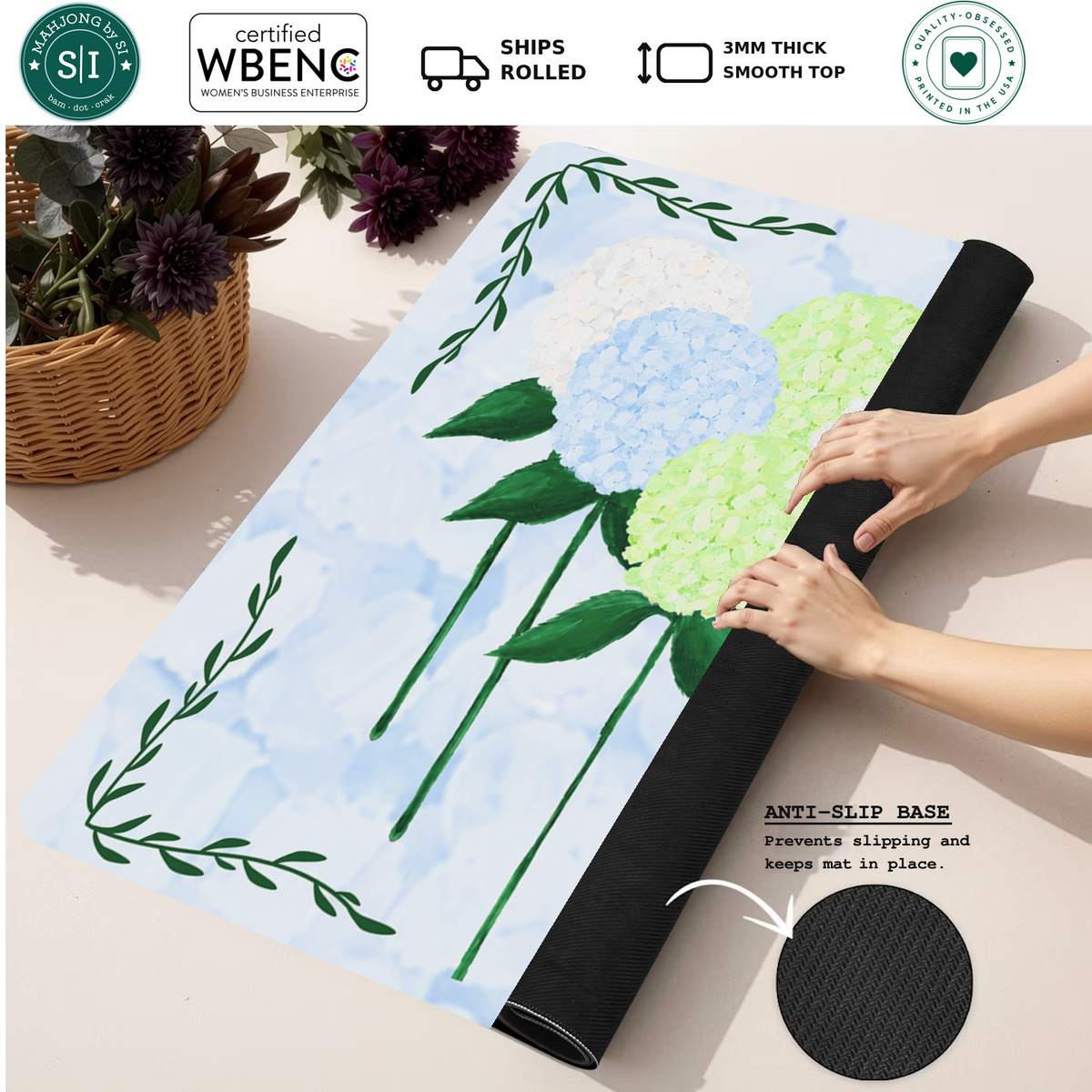 Garden Veranda mahjong mat — Rolled Mat Feature Image