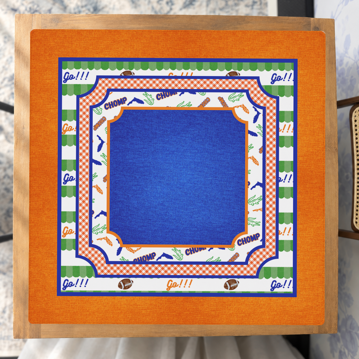 Gator Chomp Squad mahjong mat — Studio Overhead