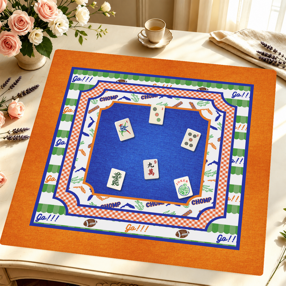 Gator Chomp Squad mahjong mat — Styled Tile Table