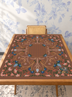 Gilded Bloom Ballroom mahjong mat — Studio Table Angle