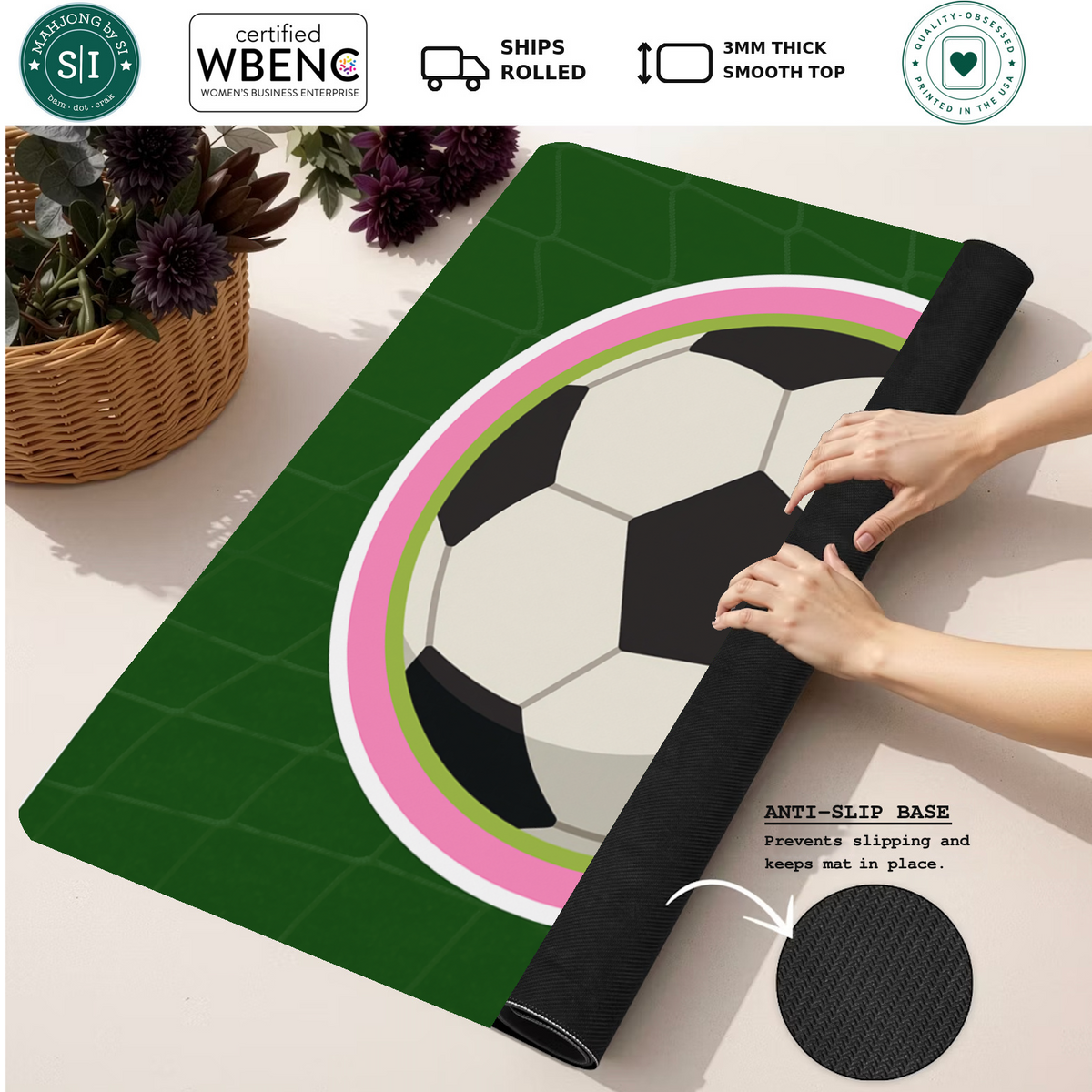 Goal Digger mahjong mat — Rolled Mat Feature Image