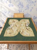 Mahjong by SI™ Golden Aviary Mahjong Mat — Studio Table Angle [studio-angle-square]