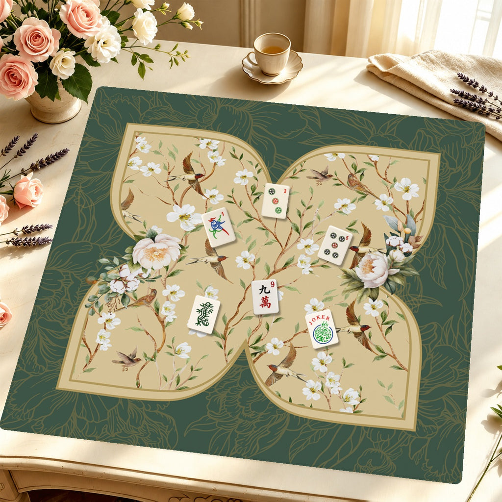 Mahjong by SI™ Golden Aviary Mahjong Mat — Styled Tile Table [styled-tile-table-square]