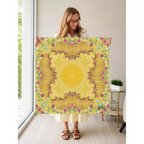 Golden Hour Garden mahjong mat — Held Mat Portrait