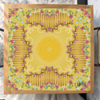 Golden Hour Garden mahjong mat — Studio Overhead