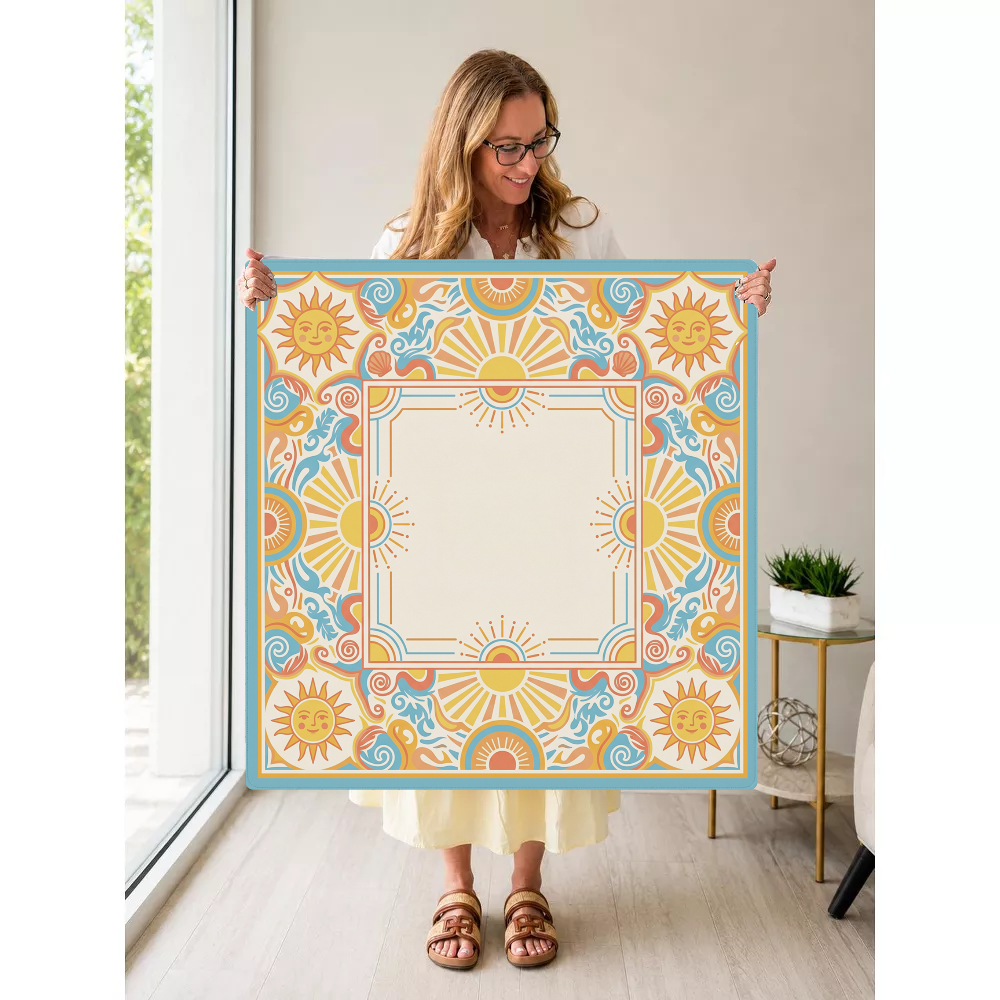 Good Day Sunshine mahjong mat — Held Mat Portrait