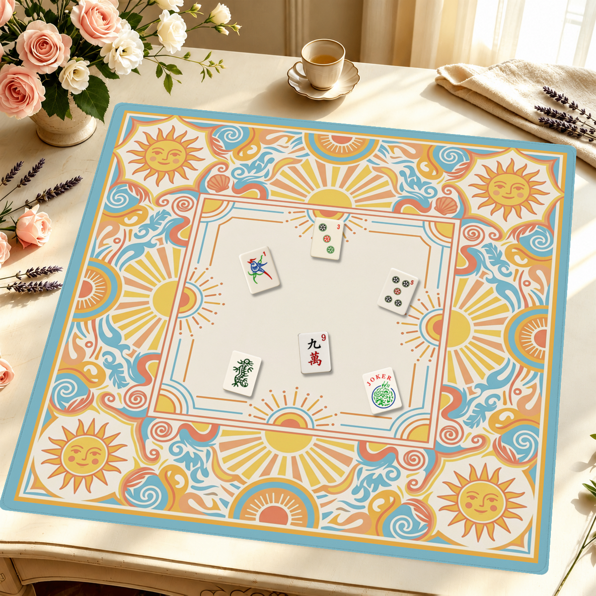 Good Day Sunshine mahjong mat — Styled Tile Table