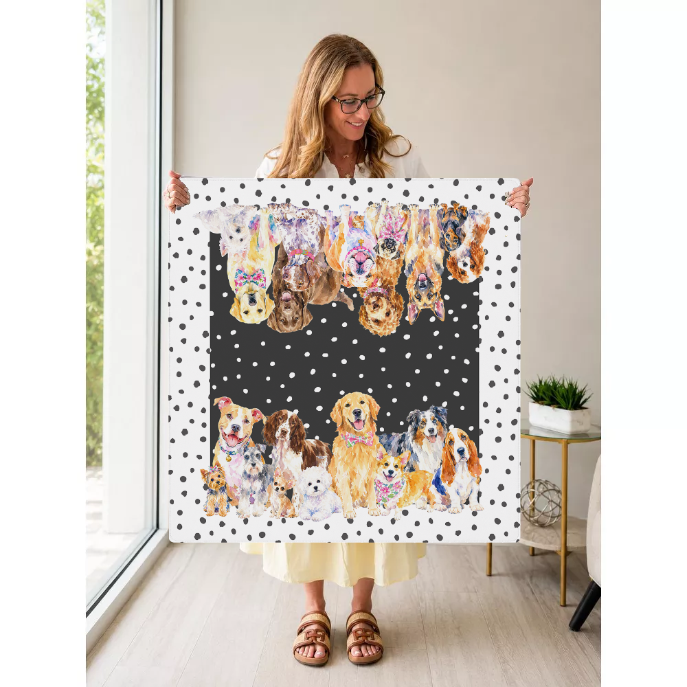 Good Dog Club mahjong mat — Held Mat Portrait