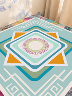 Greek to Meet You mahjong mat — Sunlit Close-up