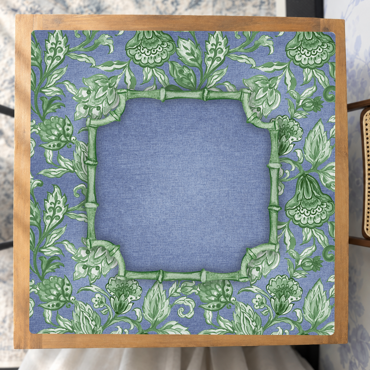 Green Bamboo Gardenni mahjong mat — Studio Overhead