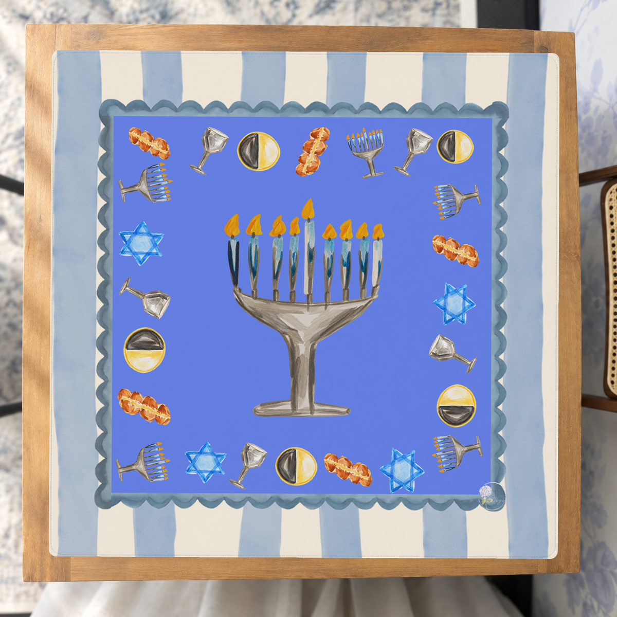 Hanukkah House mahjong mat — Studio Overhead