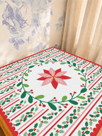 Happy Holly Days Mahjong Mat — Sunlit Detail [studio-detail-square]