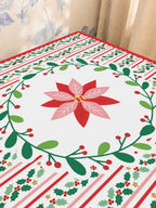 Happy Holly Days Mahjong Mat — Sunlit Close-up [sunlit-closeup-square]