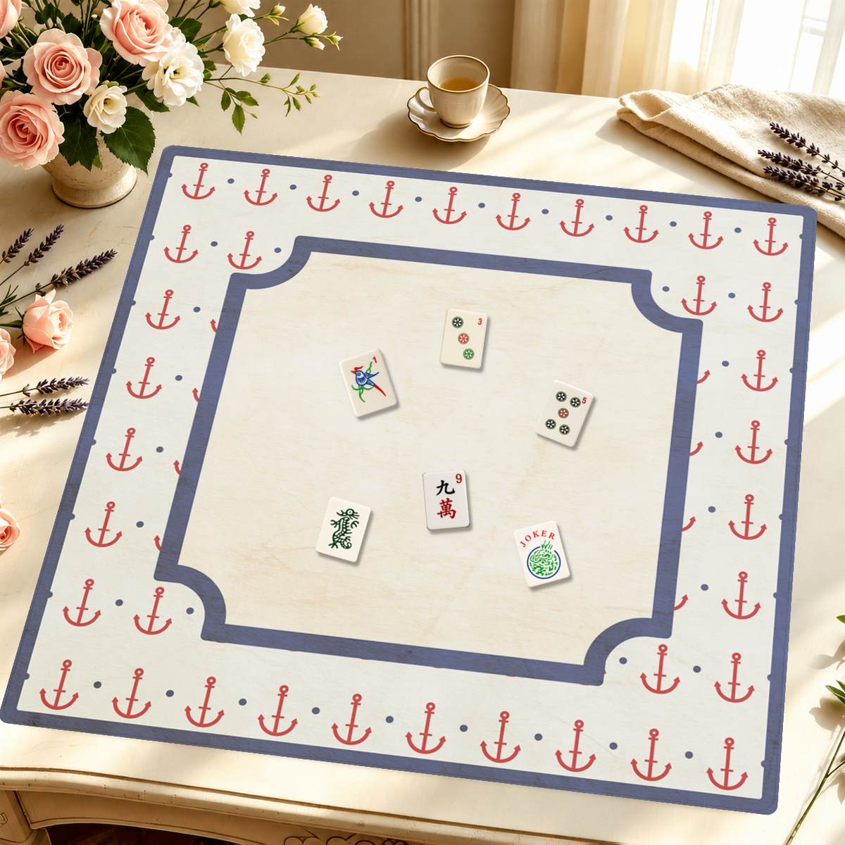 Harbor Club Classic mahjong mat — Styled Tile Table