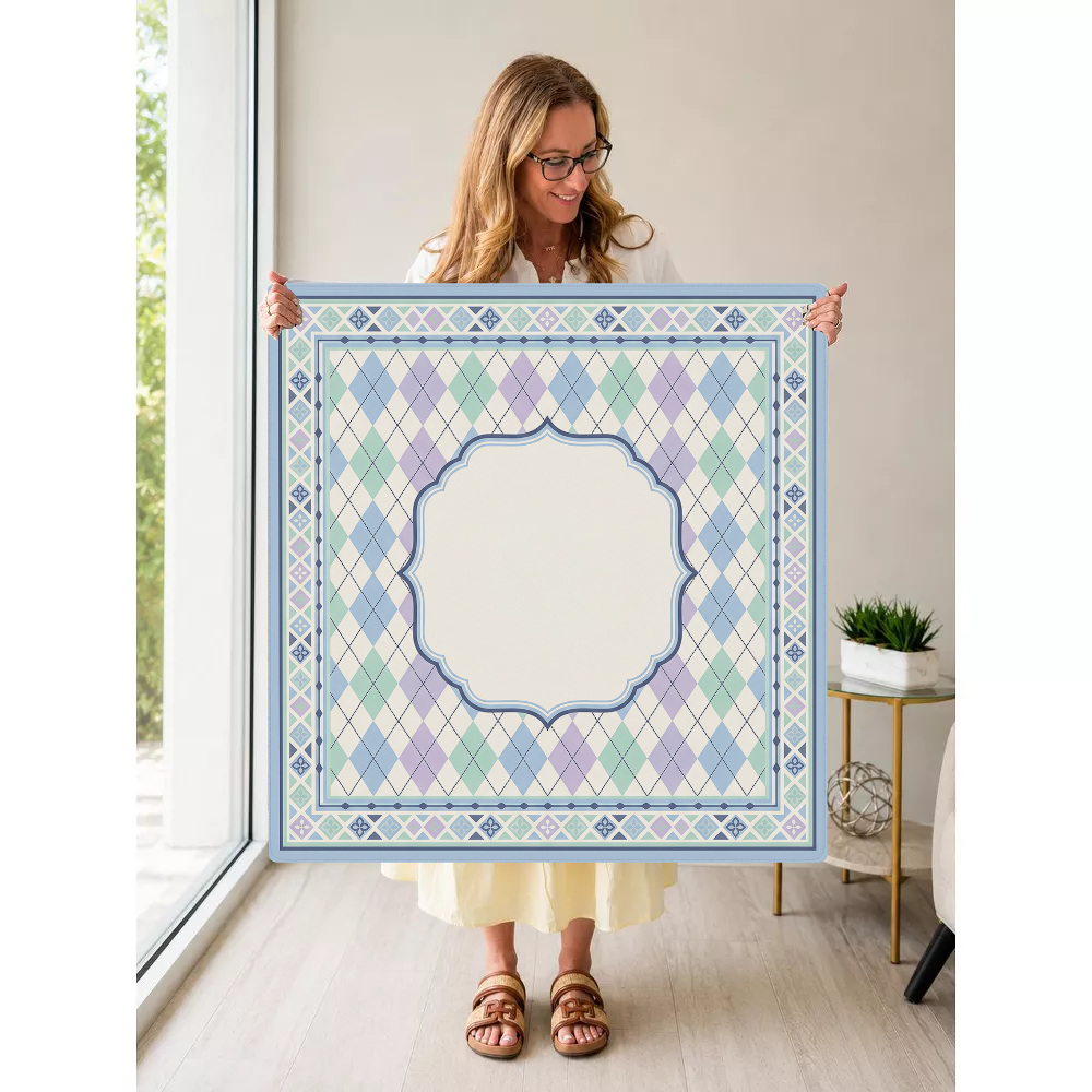 Harlequin Daydream mahjong mat — Held Mat Portrait