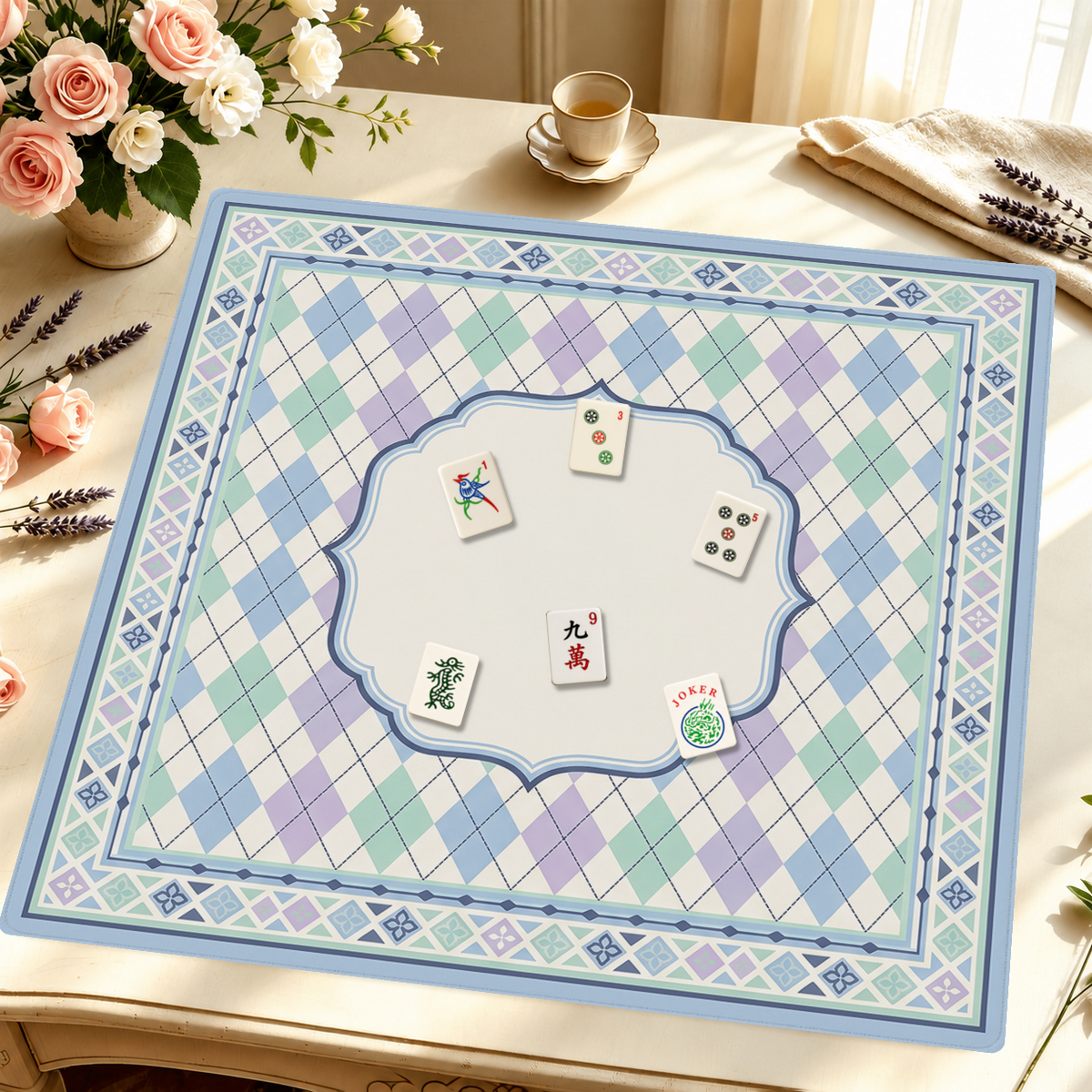 Harlequin Daydream mahjong mat — Styled Tile Table