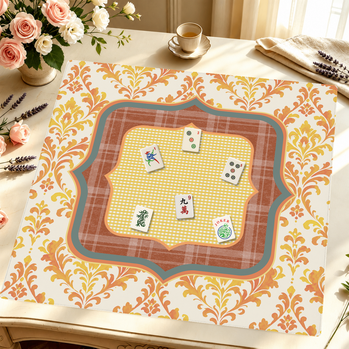 Harvest Hoedown mahjong mat — Styled Tile Table