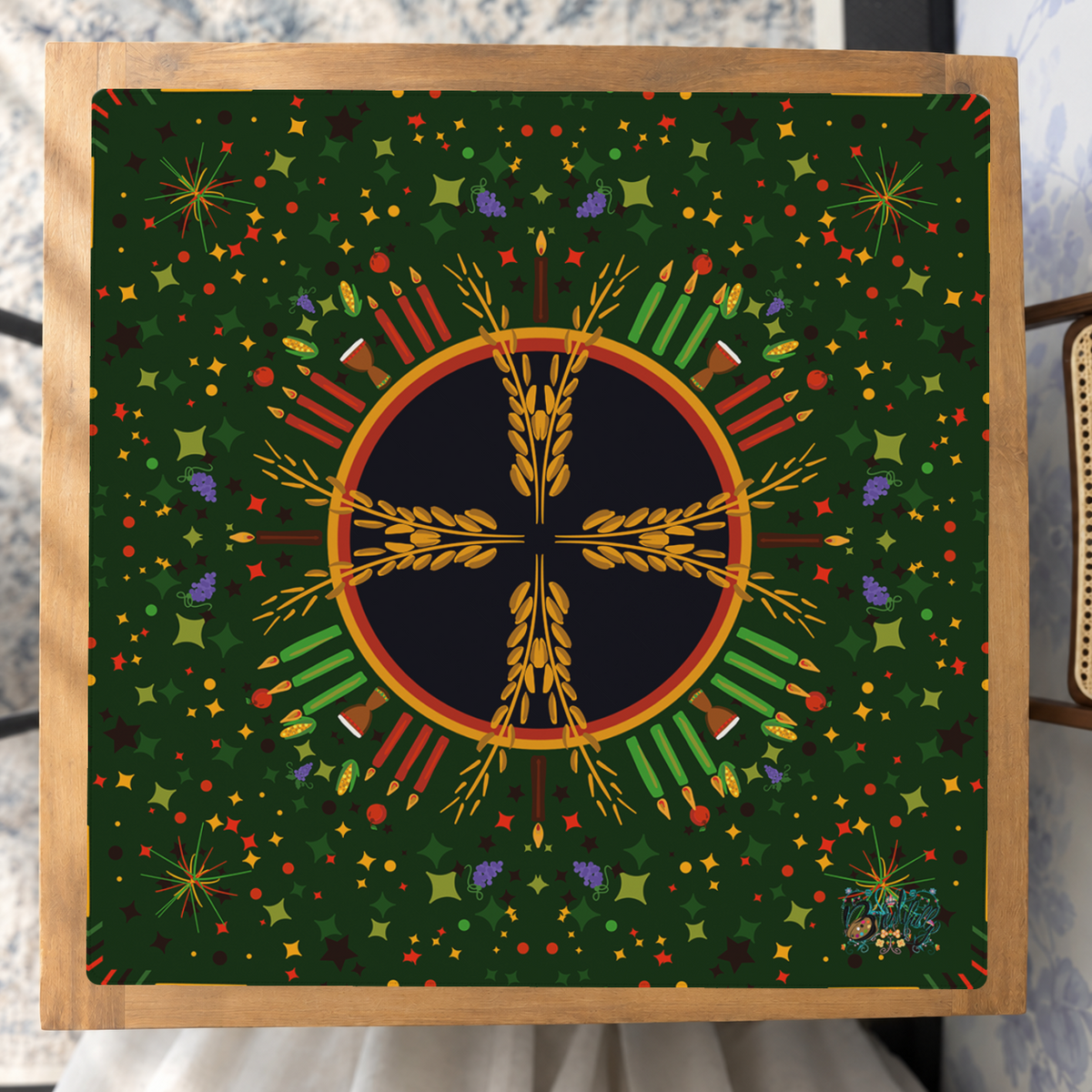 Harvest Moon Rising mahjong mat — Studio Overhead