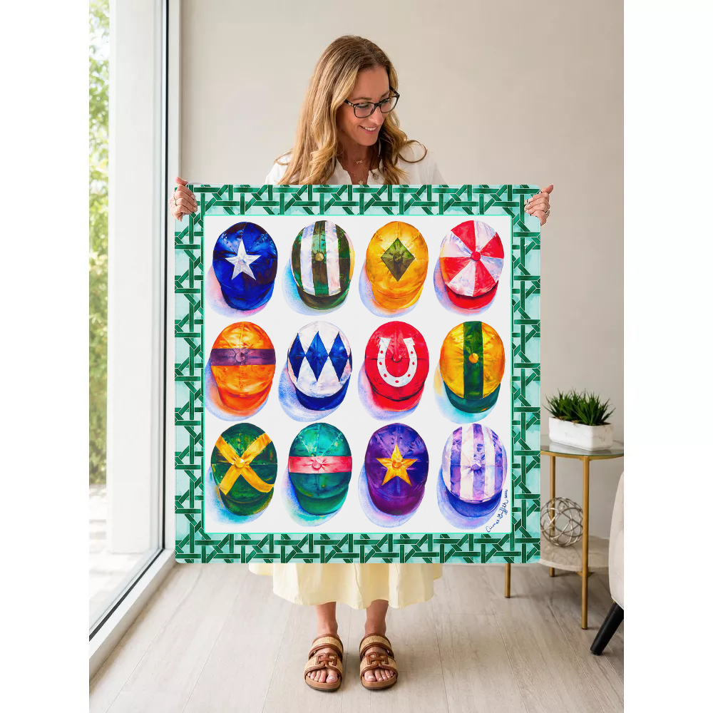 Hats Off mahjong mat — Held Mat Portrait