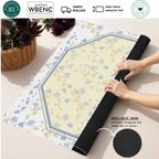 Heirloom Bloom | Blue mahjong mat — Rolled Mat Feature Image